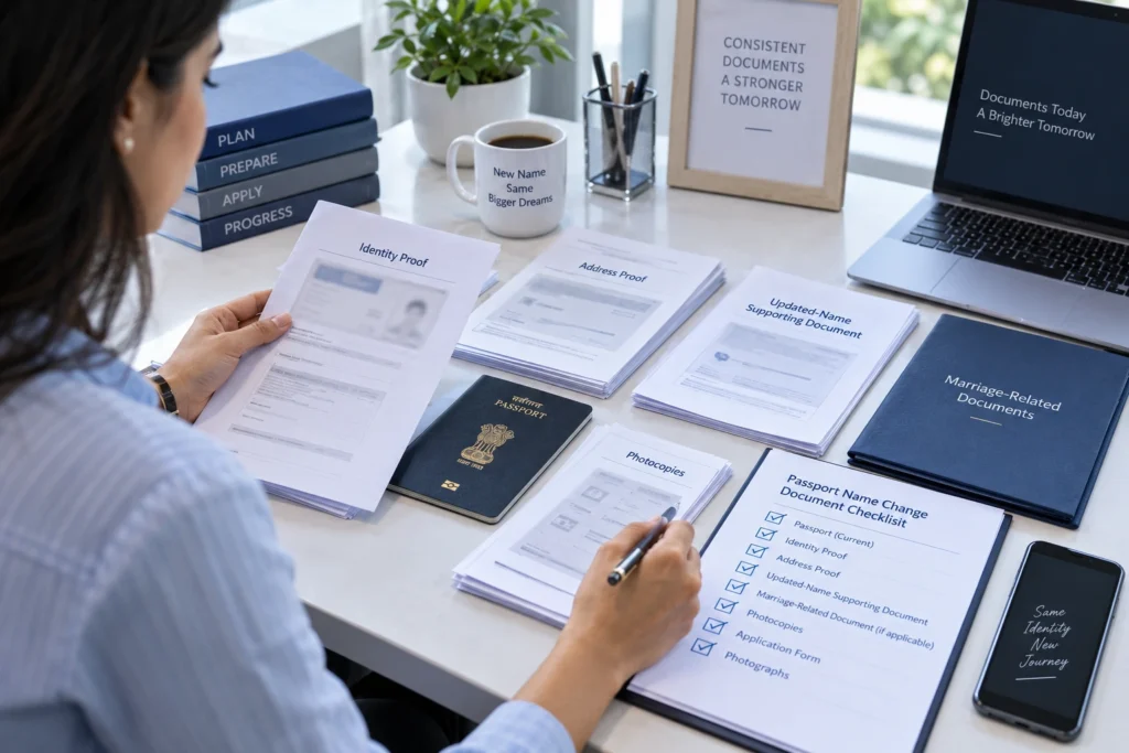 Documents required for passport name change