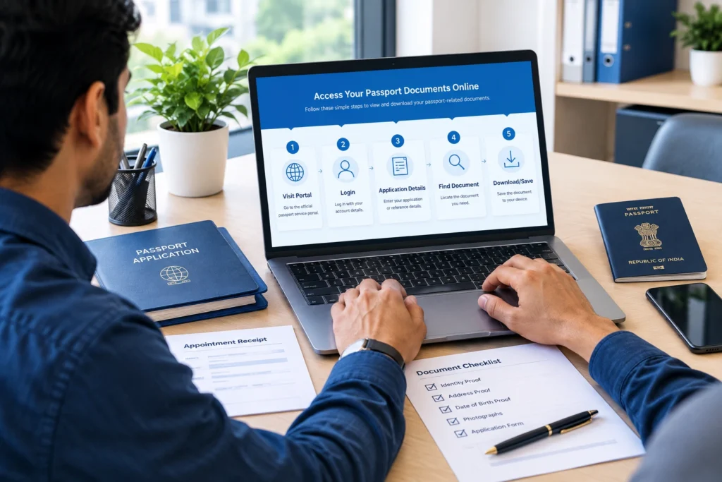 Securely storing a digital copy of an Indian passport