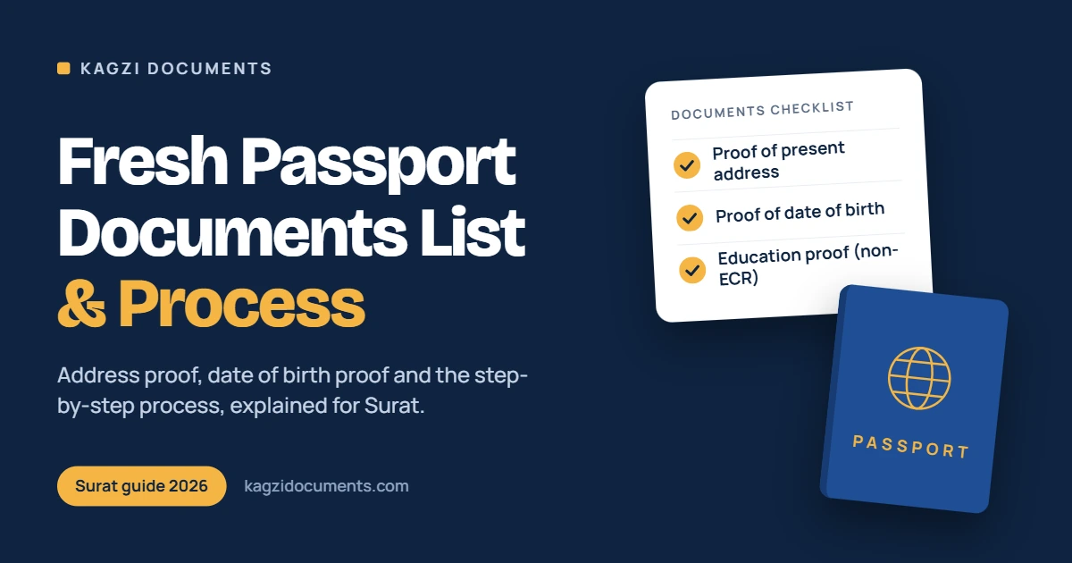 Fresh Passport Documents List and Process in Surat