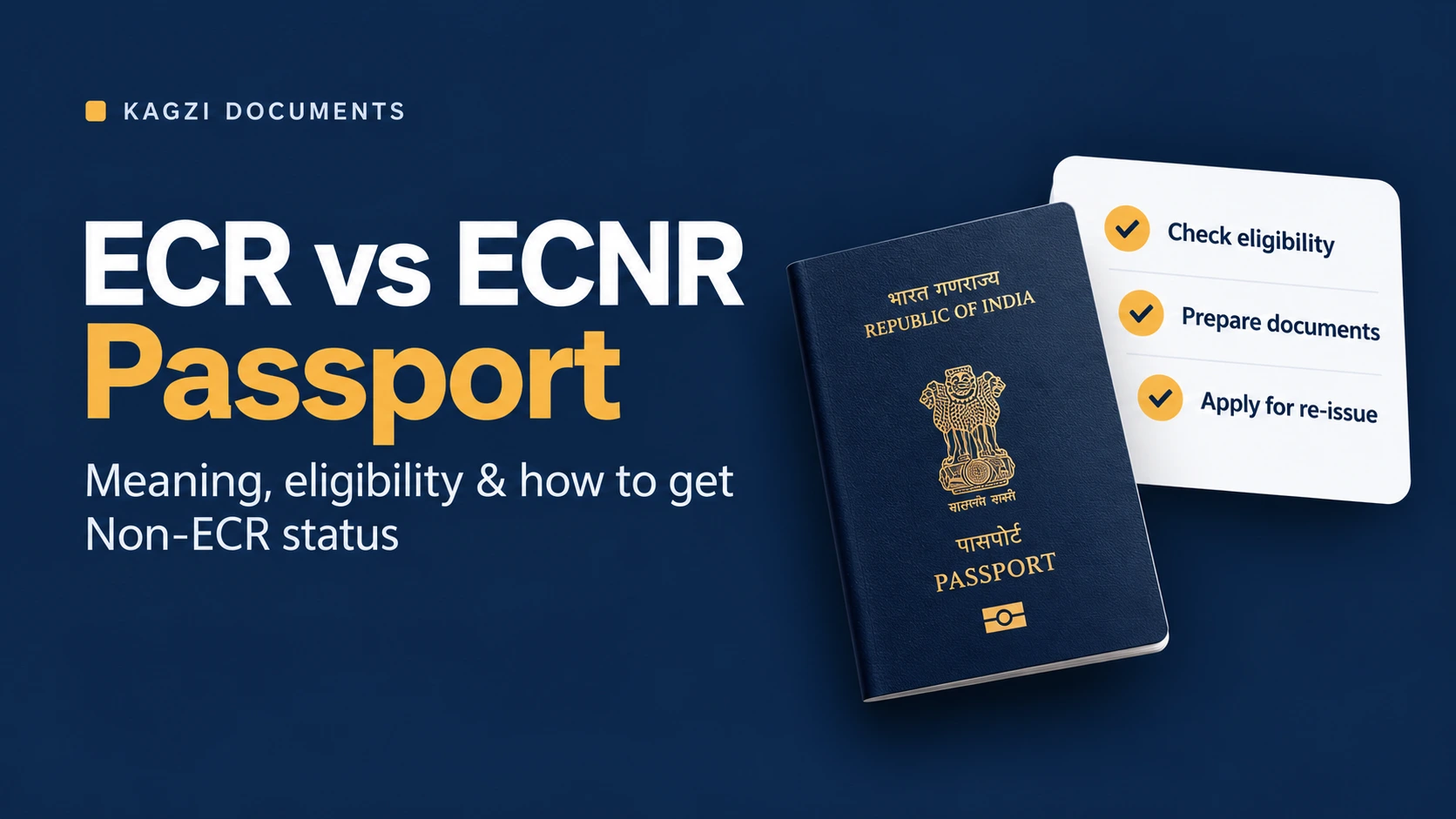 ECR vs ECNR Passport: What It Means & How to Get ECNR